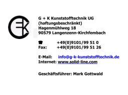 G+K Kunststofftechnik UG (haftungsbeschränkt)